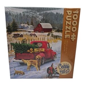 ​Cobble Hill 1000 Piece Jigsaw Puzzle - Christmas on the Farm - New & Sealed!